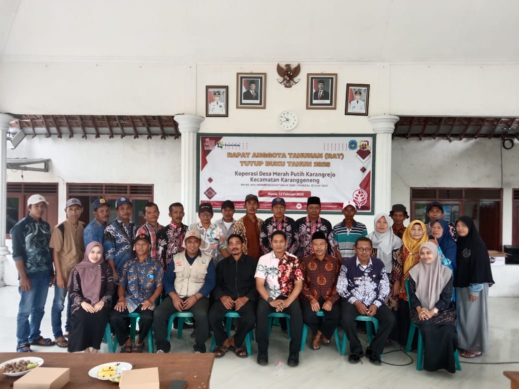 Foto: RAT Koperasi Desa Merah Putih Karangrejo Tutup Buku Tahun 2025, Camat Karanggeneng Turut Hadir