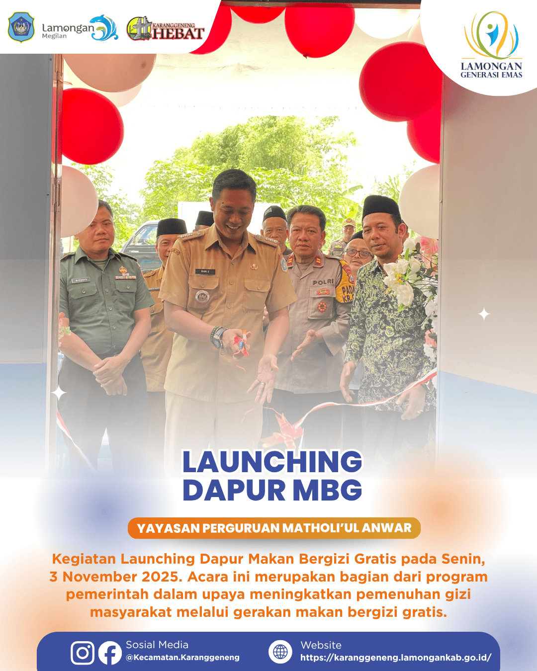 Foto: Launching dapur MBG Yayasan Perguruan Matholi'ul Anwar