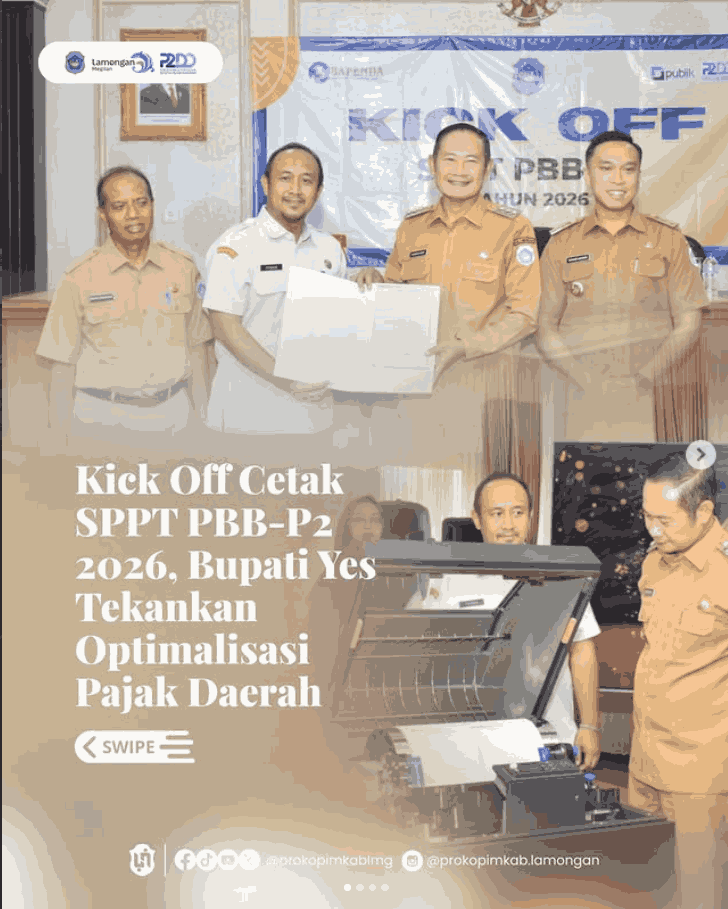 Foto: Kick Off Cetak SPPT PBB-P2 2026, Bupati Yes Tekankan Optimalisasi Pajak Daerah