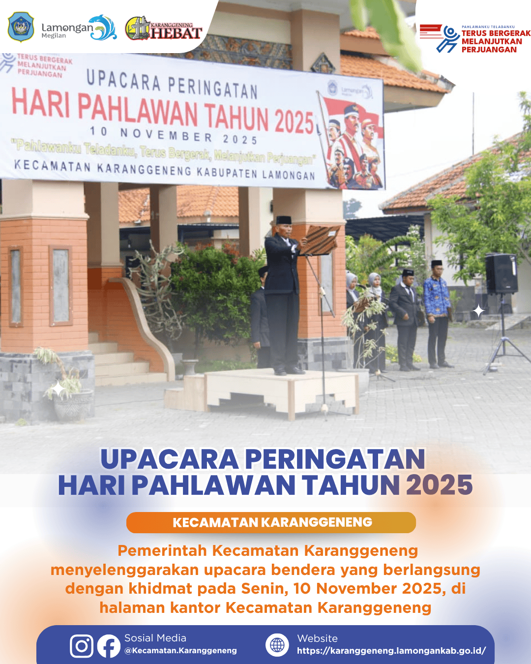 Foto: Upacara Peringatan Hari Pahlawan Tahun 2025 di Kecamatan Karanggeneng