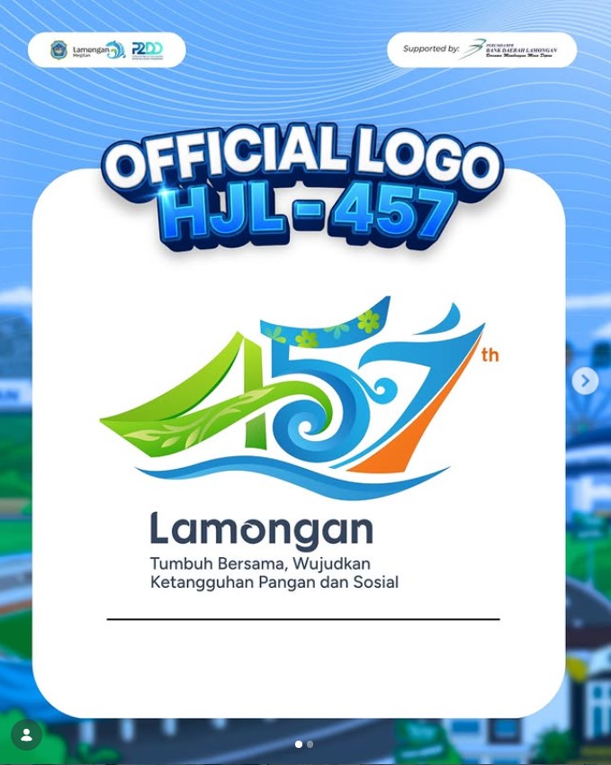 Foto: Dengan bangga kami umumkan Logo Resmi Hari Jadi Lamongan (HJL) ke-457! 🎉