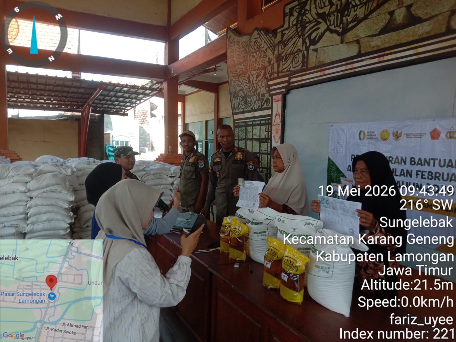 Foto: Monitoring Penyaluran Bantuan Pangan Alokasi Februari–Maret Tahun 2026 Desa Sungelebak