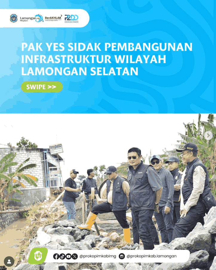 Foto: Pak Yes Sidak Pembangunan Infrastruktur Wilayah Lamongan Selatan