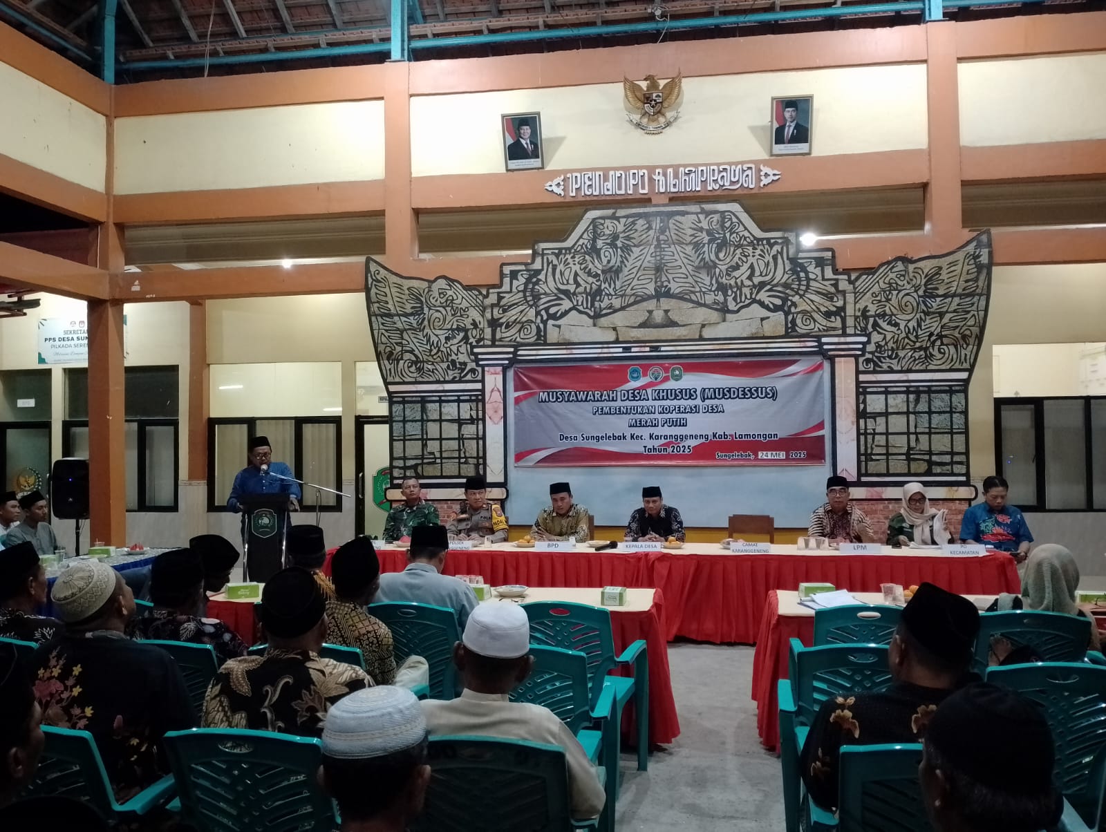 Musyawarah Desa Khusus Pembentukan Koperasi Desa Merah Putih Desa Sungelebak