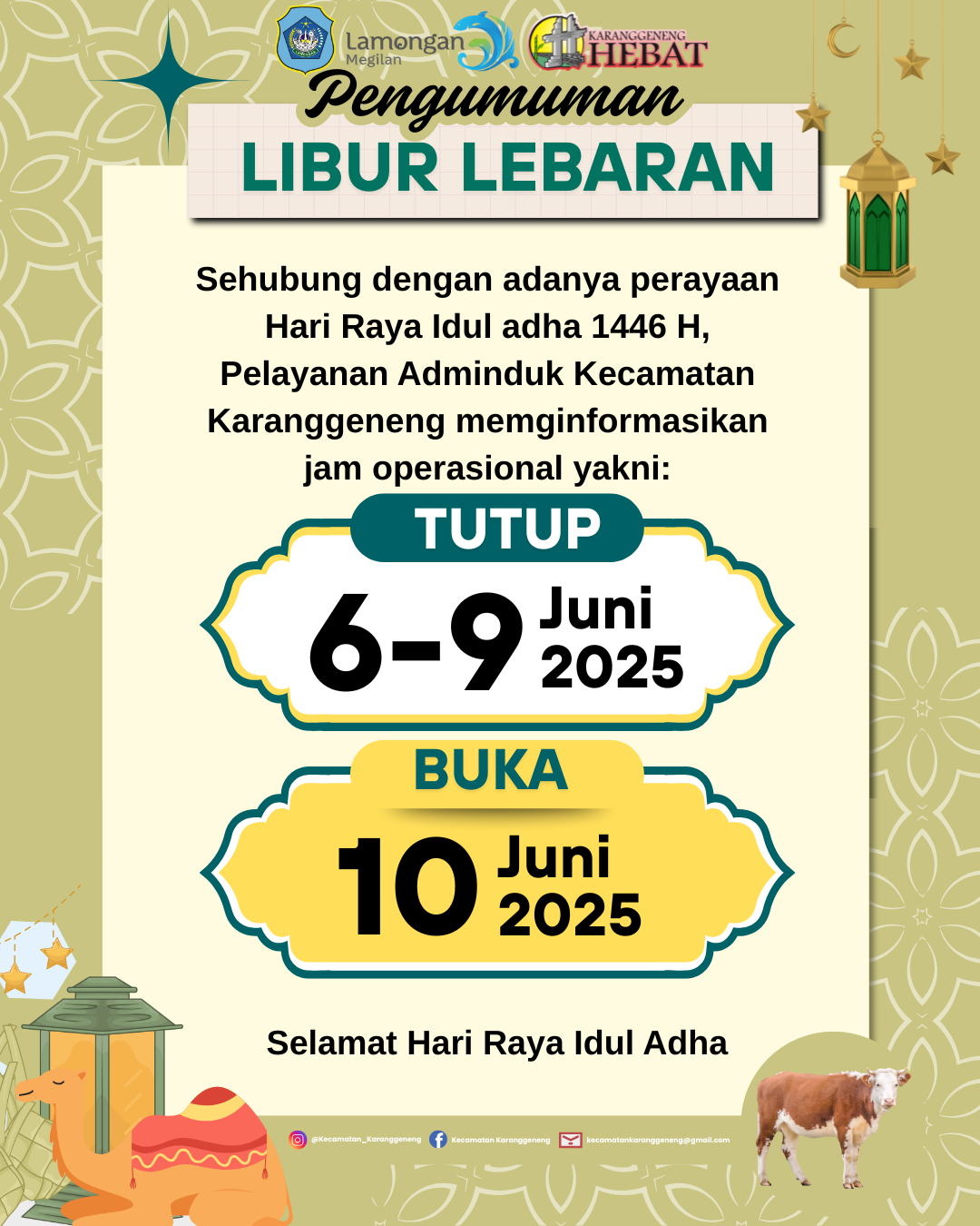 Pemberitahuan Libur