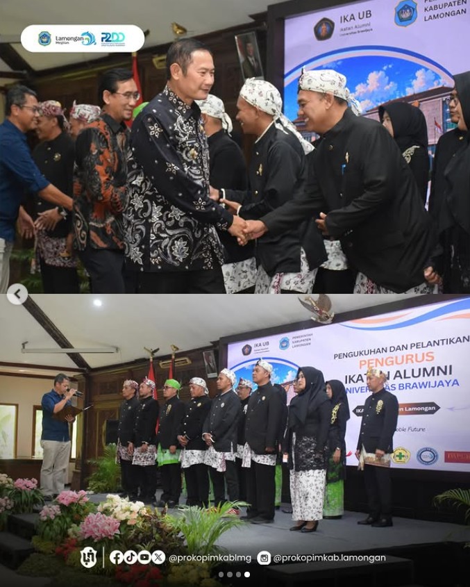 Foto: Pengukuhan IKA UB Lamongan, Bupati Yes Ajak Perkuat Sinergi untuk Kemajuan Lamongan