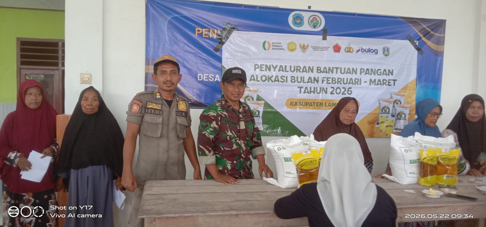 Foto: Monitoring Penyaluran Bantuan Pangan Alokasi Februari–Maret 2026 di Desa Banteng Putih Berjalan Lancar dan Kondusif