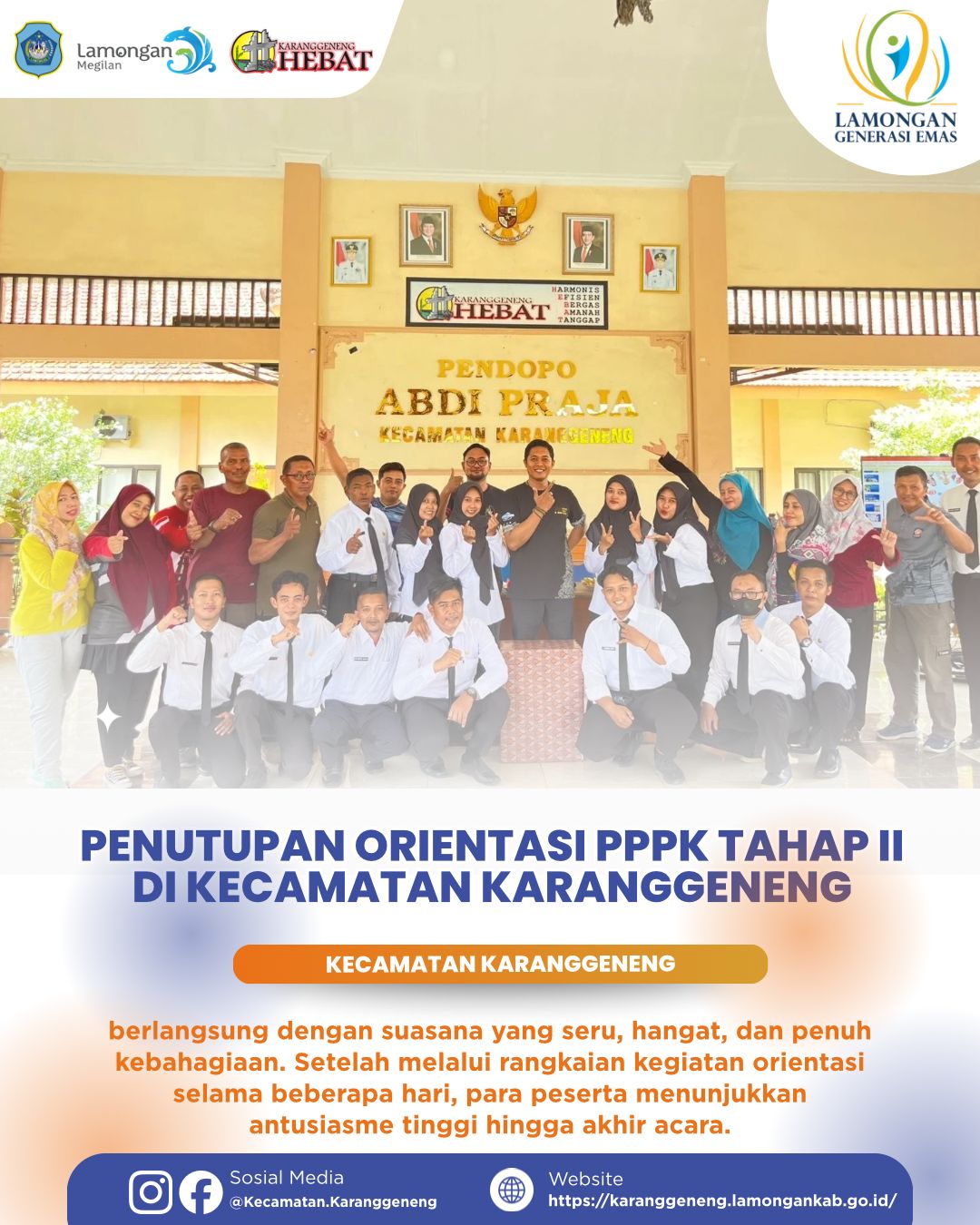 Foto: Penutupan Orientasi PPPK Tahap II Di Kecamatan Karanggeneng