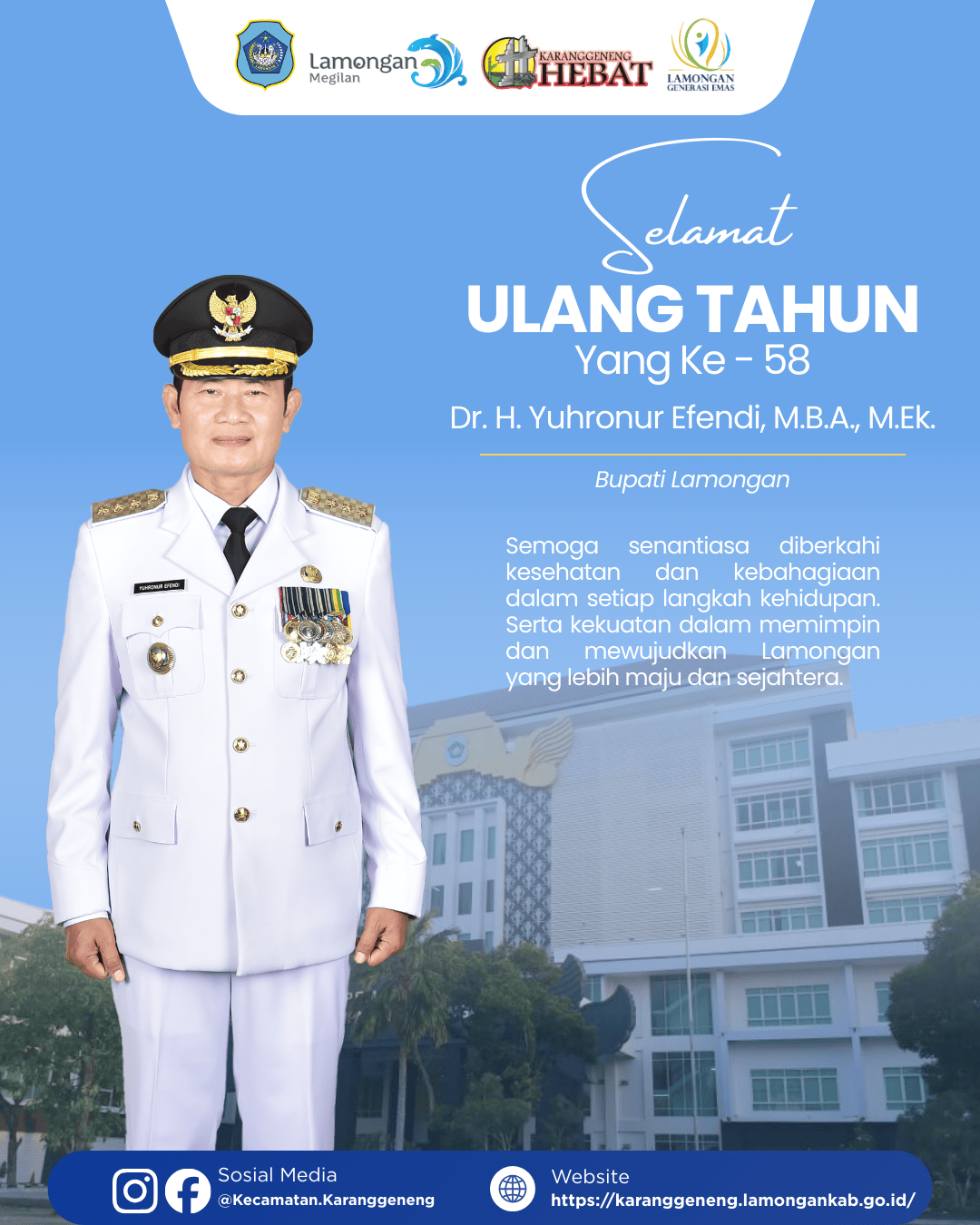 Foto: Selamat Ulang Tahun yang Ke - 58 Bupati Lamongan