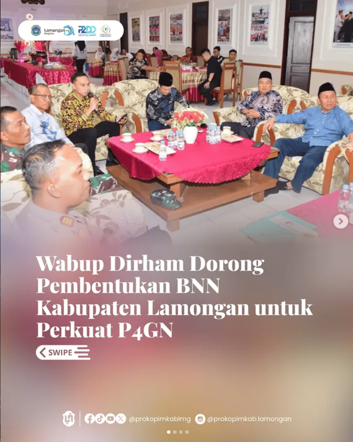 Foto: Wabup Dirham Dorong Pembentukan BNN Kabupaten Lamongan untuk Perkuat P4GN