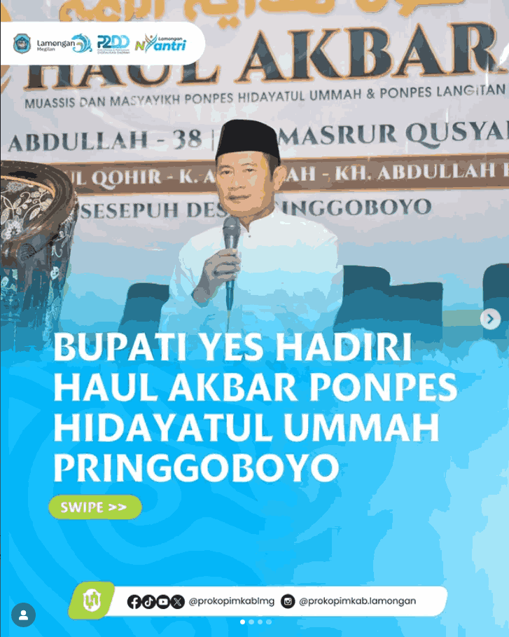 Foto: BUPATI YES HADIRI HAUL AKBAR PONPES HIDAYATUL UMMAH PRINGGOBOYO
