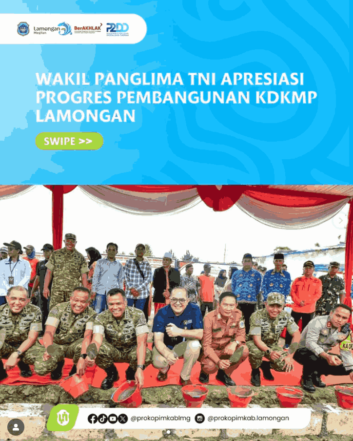 Foto: Wakil Panglima TNI Apresiasi Progres Pembangunan KDKMP Lamongan