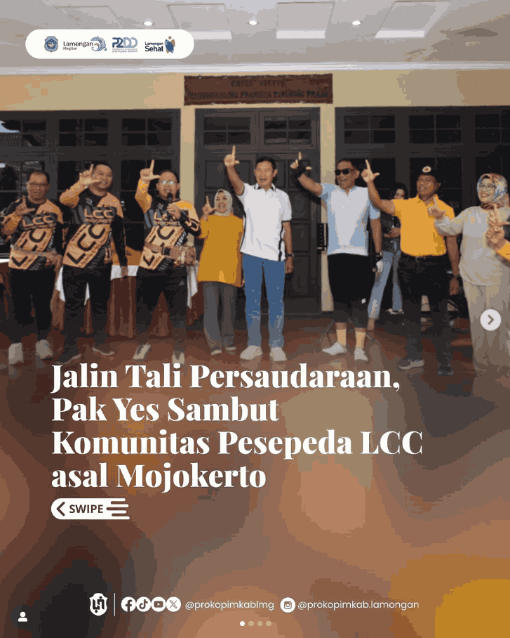 Foto: Jalin Tali Persaudaraan, Pak Yes Sambut Komunitas Pesepeda LCC asal Mojokerto
