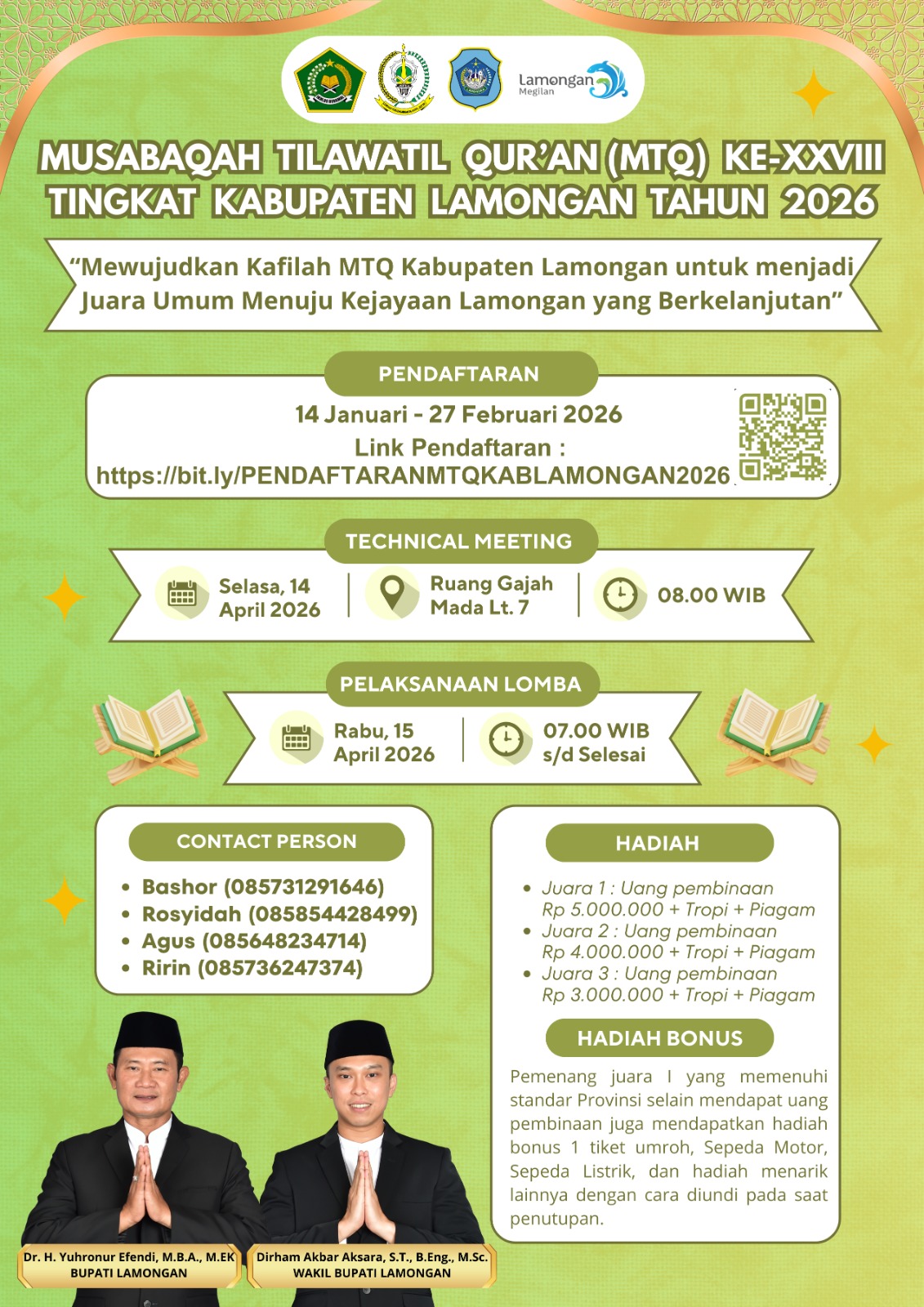 Foto: Musabaqah Tilawatil Qur'an Ke-XXVIII Tingkat Kabupaten Lamongan Tahun 2026