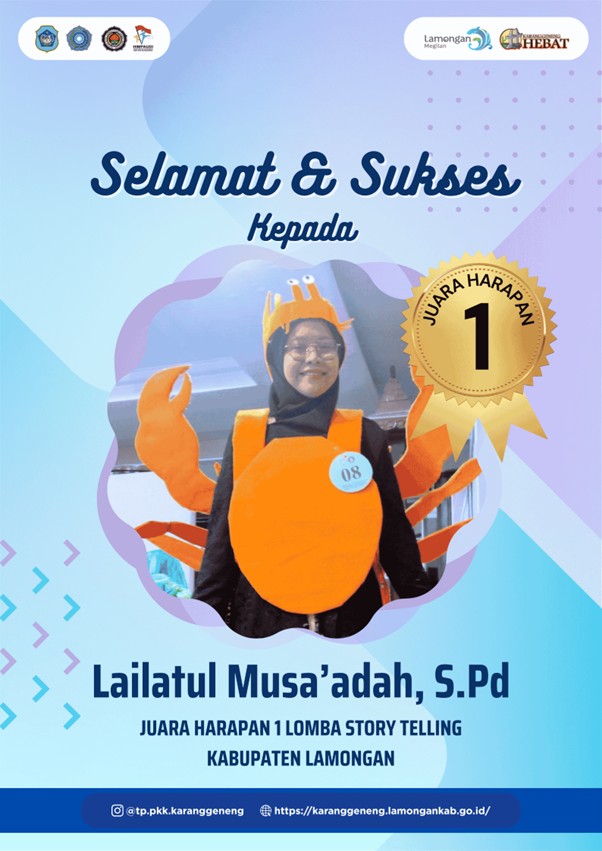 Foto: Selamat Perwakilan Dari Kecamatan Karanggeneng Raih Juara Harapan 1 Lomba Story Telling