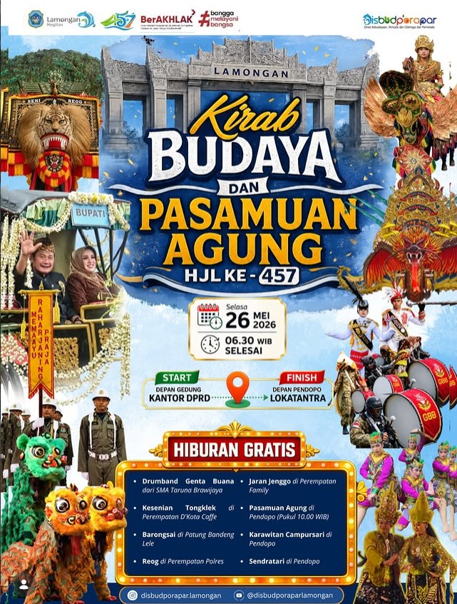 Foto: 🎭 Kirab Budaya dan Pasamuan Agung HJL Ke-457 Kabupaten Lamongan 🎉