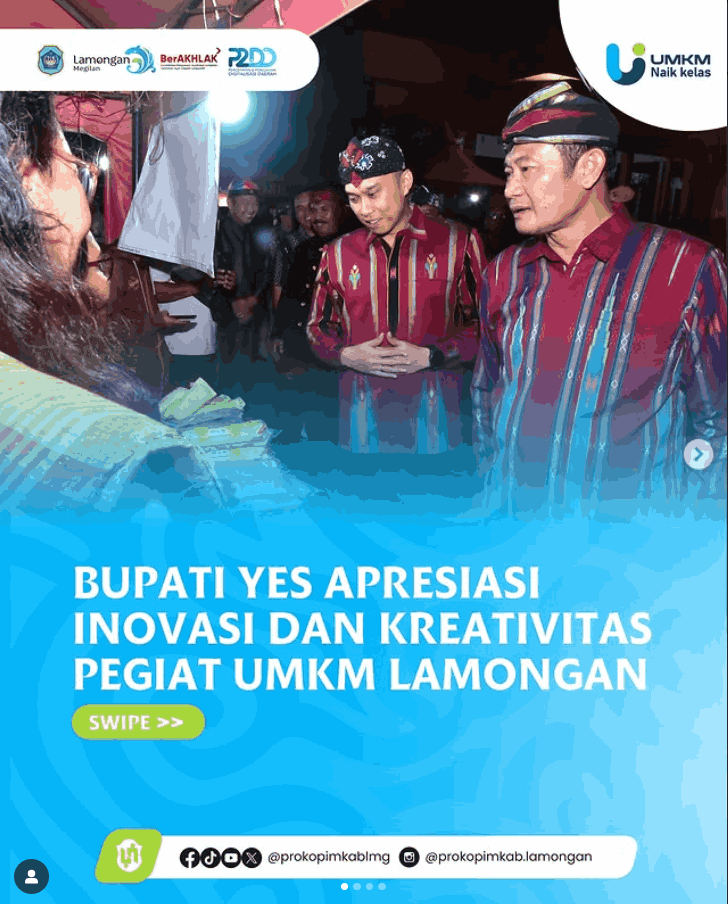 Foto: Bupati Yes Apresiasi Inovasi dan Kreativitas Pegiat UMKM Lamongan