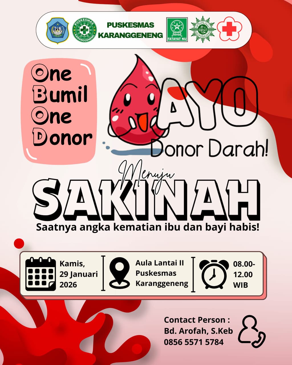 Foto: Donor Darah Di Puskesmas Karanggeneng