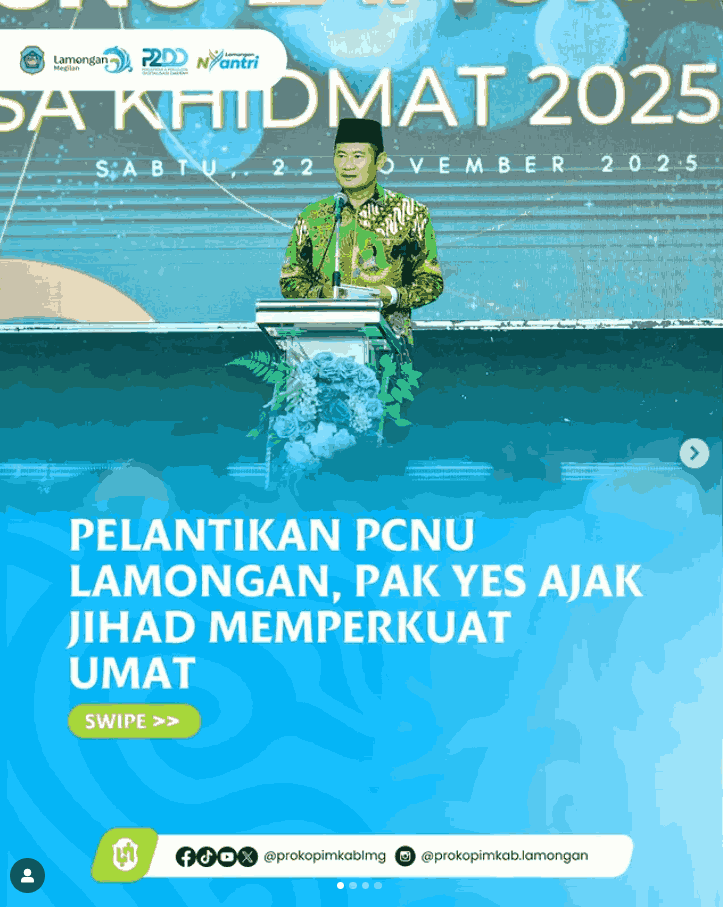 Foto: Pelantikan PCNU Lamongan, Pak Yes Ajak Jihad Memperkuat Umat