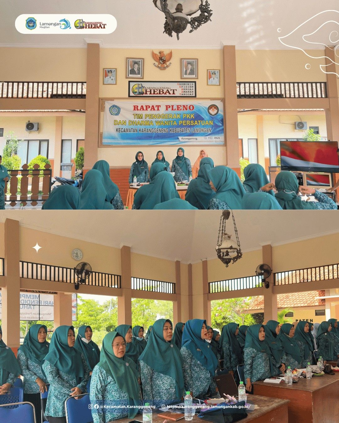 Foto: Rapat Pleno TP PKK dan Dharma Wanita Persatuan Kecamatan Karanggeneng Digelar di Pendopo Abdi Praja