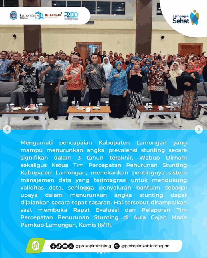 Foto: Wabup Dirham Tekankan Pentingnya Integrasi Data dalam Upaya Penurunan Stunting di Lamongan