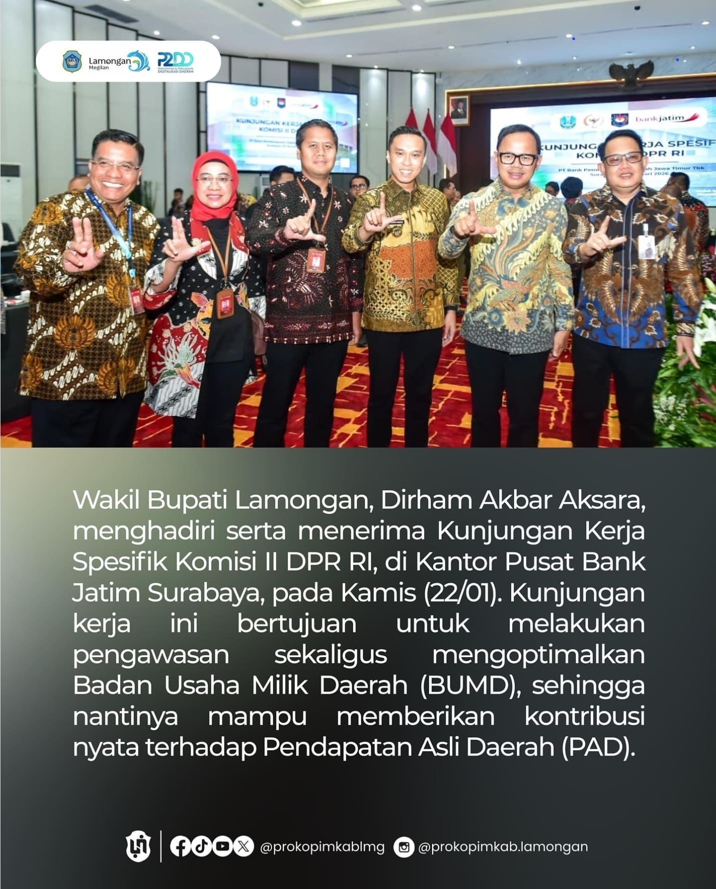 Foto: Optimalkan Peran BUMD, Wabup Dirham Hadiri Kunjungan Keria Komisi Il DPR RI