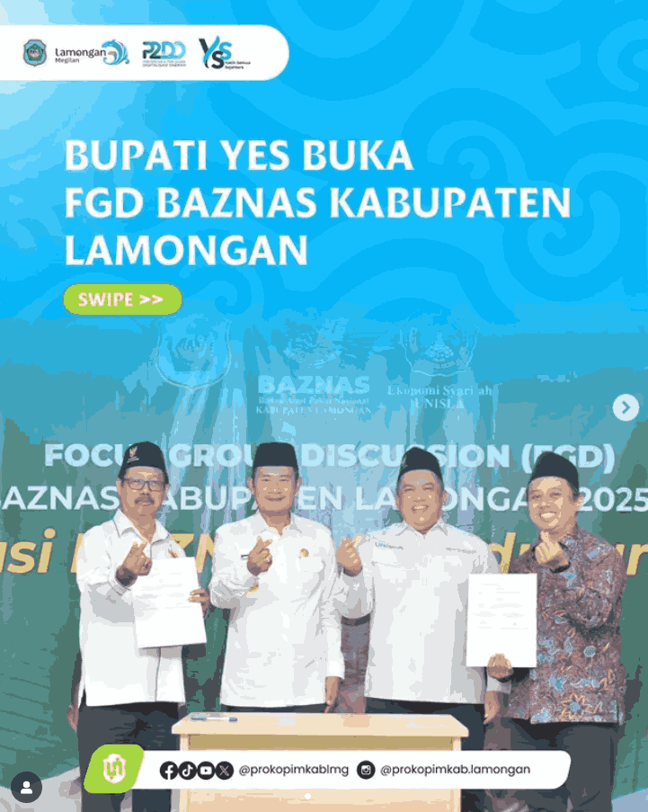 Foto: Bupati Yes Buka FGD Baznas Kabupaten Lamongan