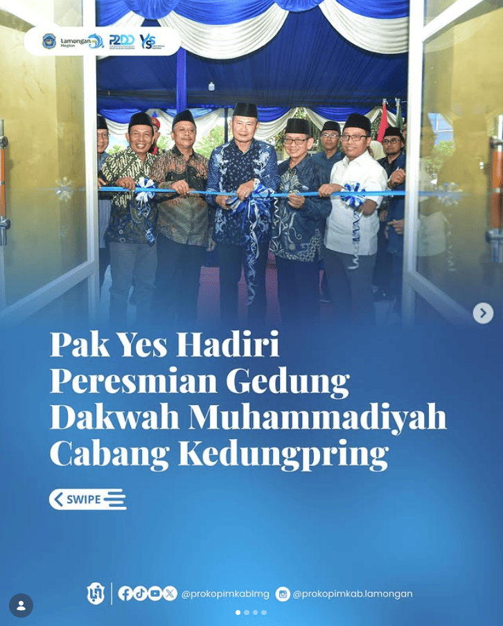 Foto: Pak Yes Hadiri Peresmian Gedung Dakwah Muhammadiyah Cabang Kedungpring