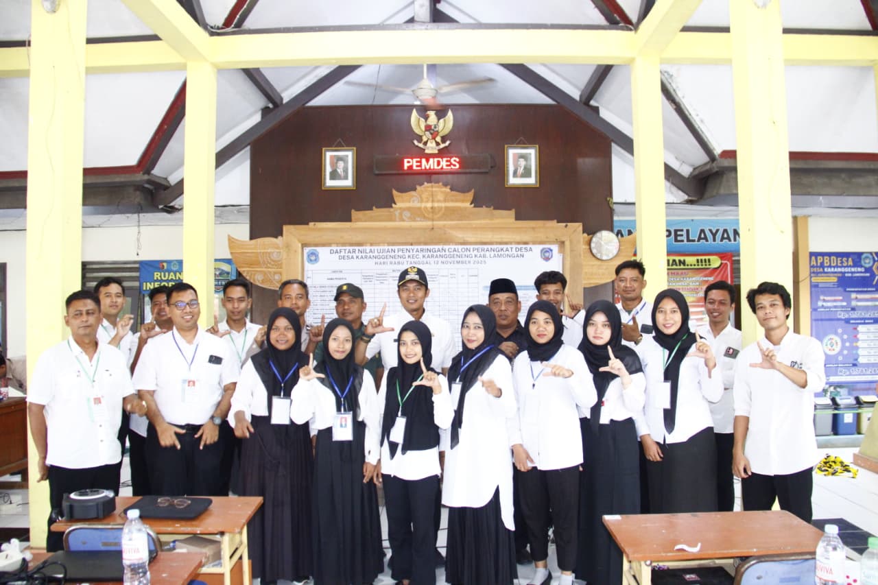 Foto: Penutupan pelaksanaan ujian pengangkatan perangkat desa karanggeneng