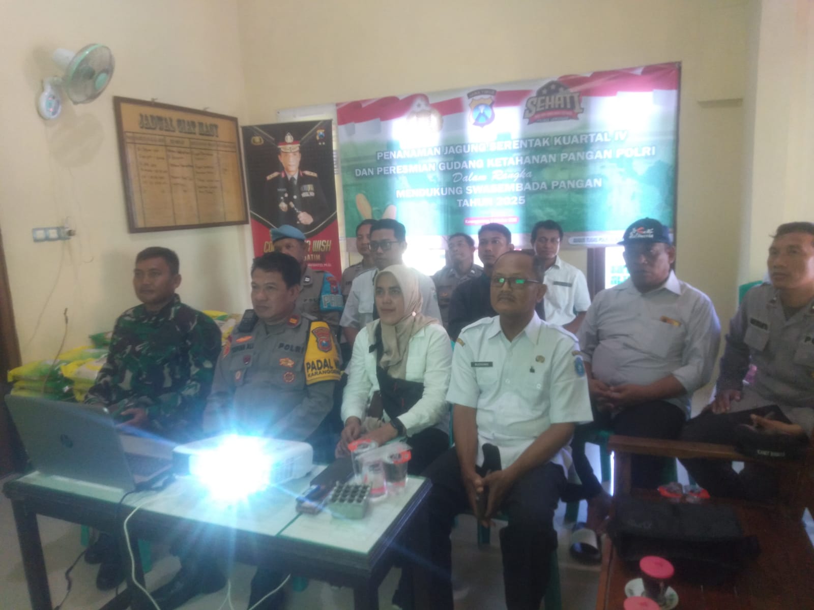 Foto: Zoom Meeting penanaman bibit jagung serentak