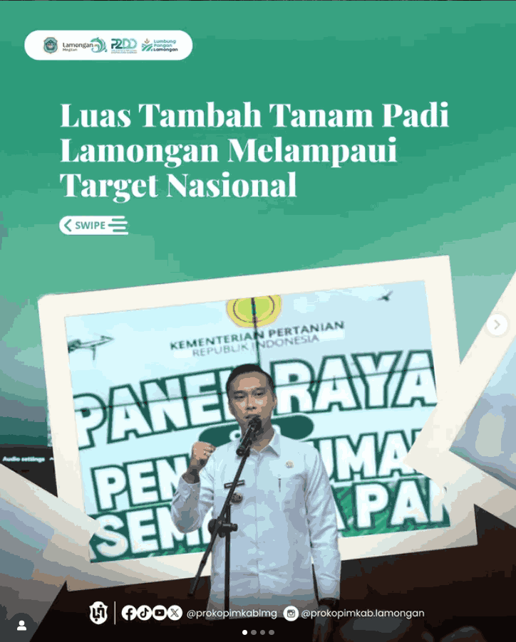 Foto: Luas Tambah Tanam Padi Lamongan Melampaui Target Nasional