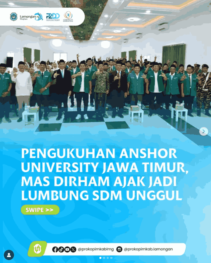 Foto: Pengukuhan Anshor University Jawa Timur, Mas Dirham Ajak Jadi Lumbung SDM Unggul