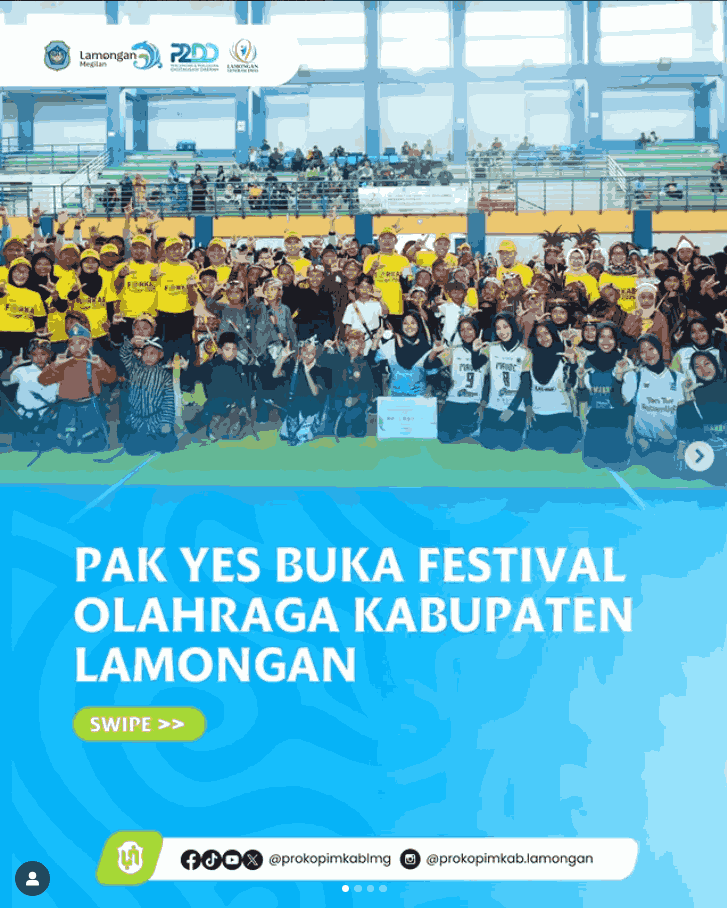 Foto: Pak Yes Buka Festival Olahraga Kabupaten Lamongan