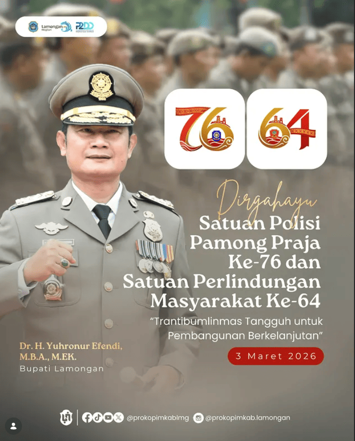 Foto: Selamat Hari Jadi Satuan Polisi Pamong Praja ke-76 dan Satuan Perlindungan Masyarakat ke-64