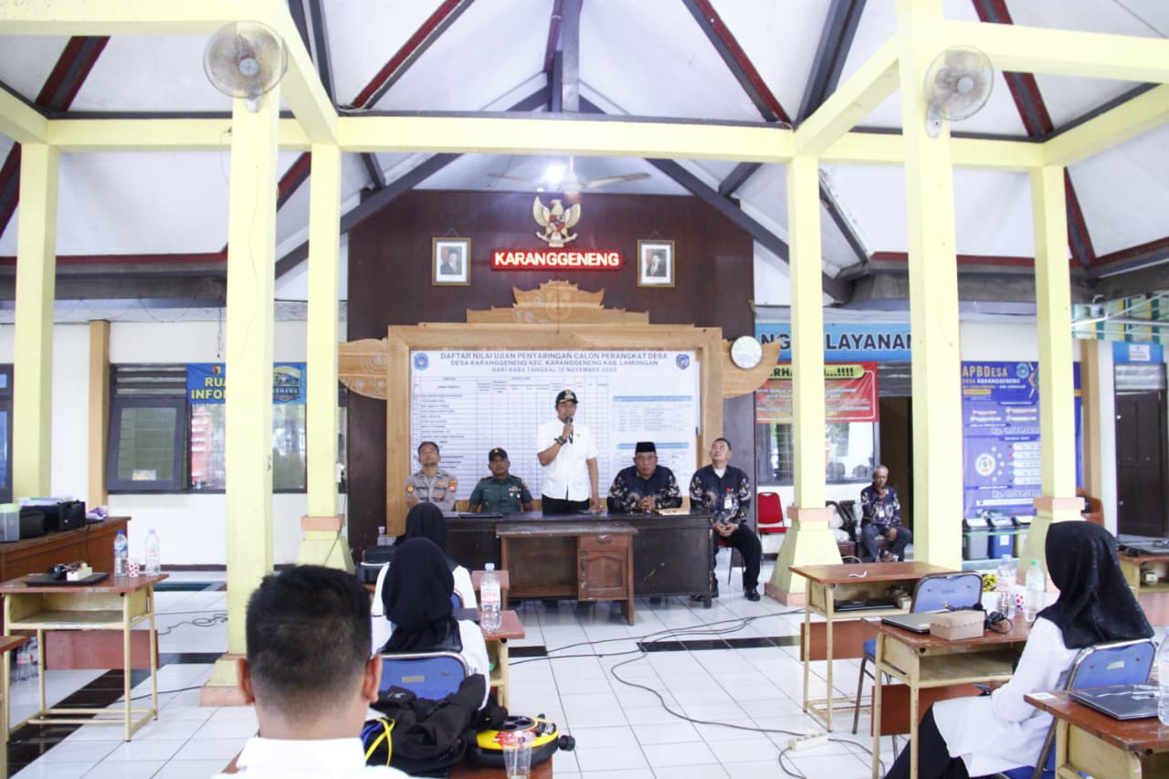 Foto: Rekapitulasi nilai hasil ujian pengangkatan perangkat desa karanggeneng