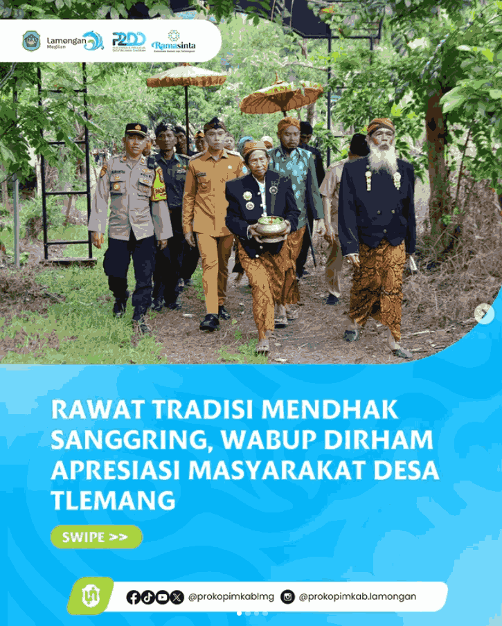 Foto: Rawat Tradisi Mendhak Sanggring, Wabup Dirham Apresiasi Masyarakat Desa Tlemang