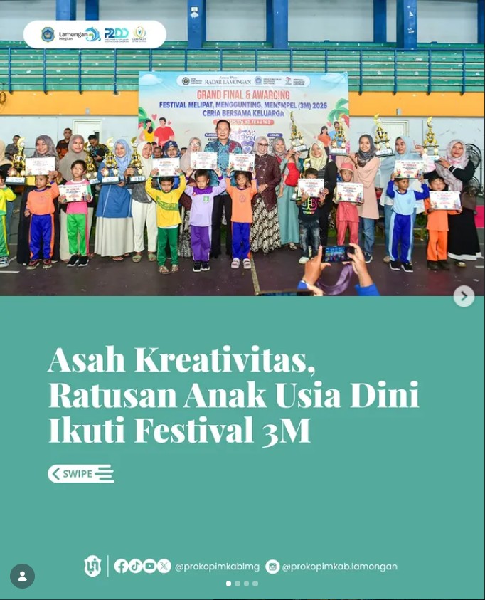 Foto: Asah Kreativitas, Ratusan Anak Usia Dini Ikuti Festival 3M