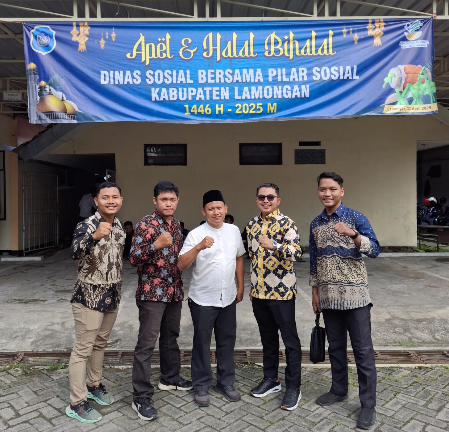 Jalin Ukhuwah dan Perkuat Aksi, Karang Taruna Kabupaten Lamongan Hadir di Halal Bihalal Dinas Sosial