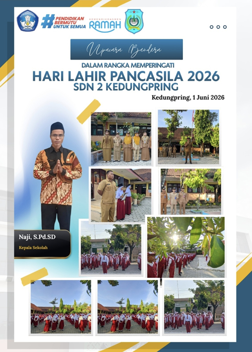Foto: Upacara Hari Lahir Pancasila SDN 2 Kedungpring