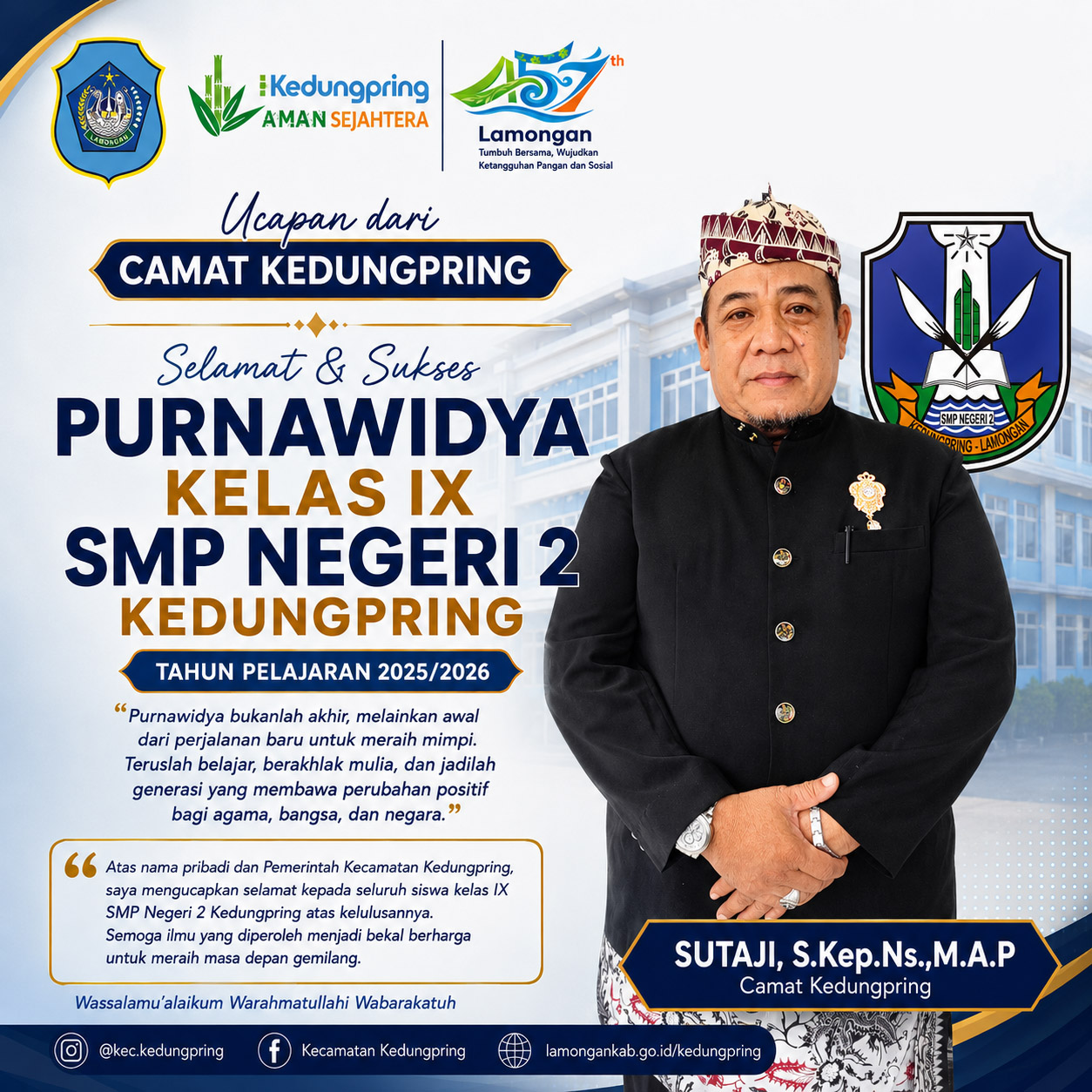 Foto: Purnawidya Kelas IX SMP Negeri 2 Kedungpring Berlangsung Meriah