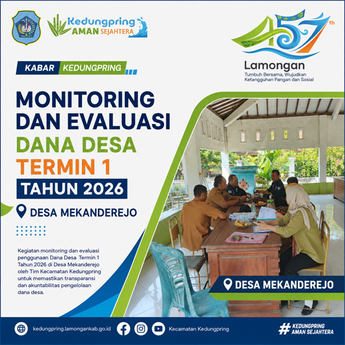Foto: Monitoring dan Evaluasi Dana Desa Termin I Tahun 2026 di Desa Mekanderejo