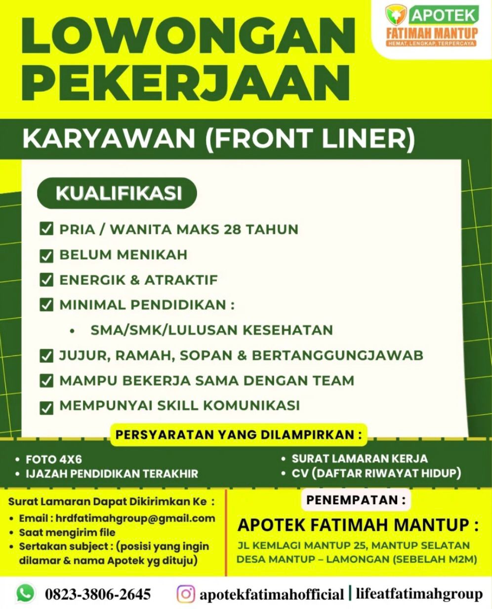 Foto: APOTEK FATIMAH MANTUP