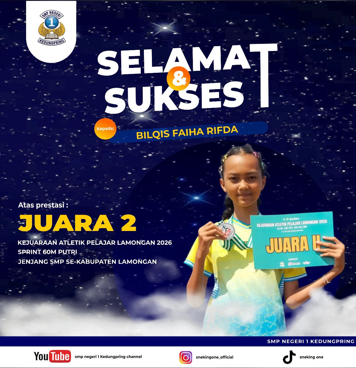 Foto: Selamat dan Sukses Kejuaraan Atletik Pelajar Lamongan 2026