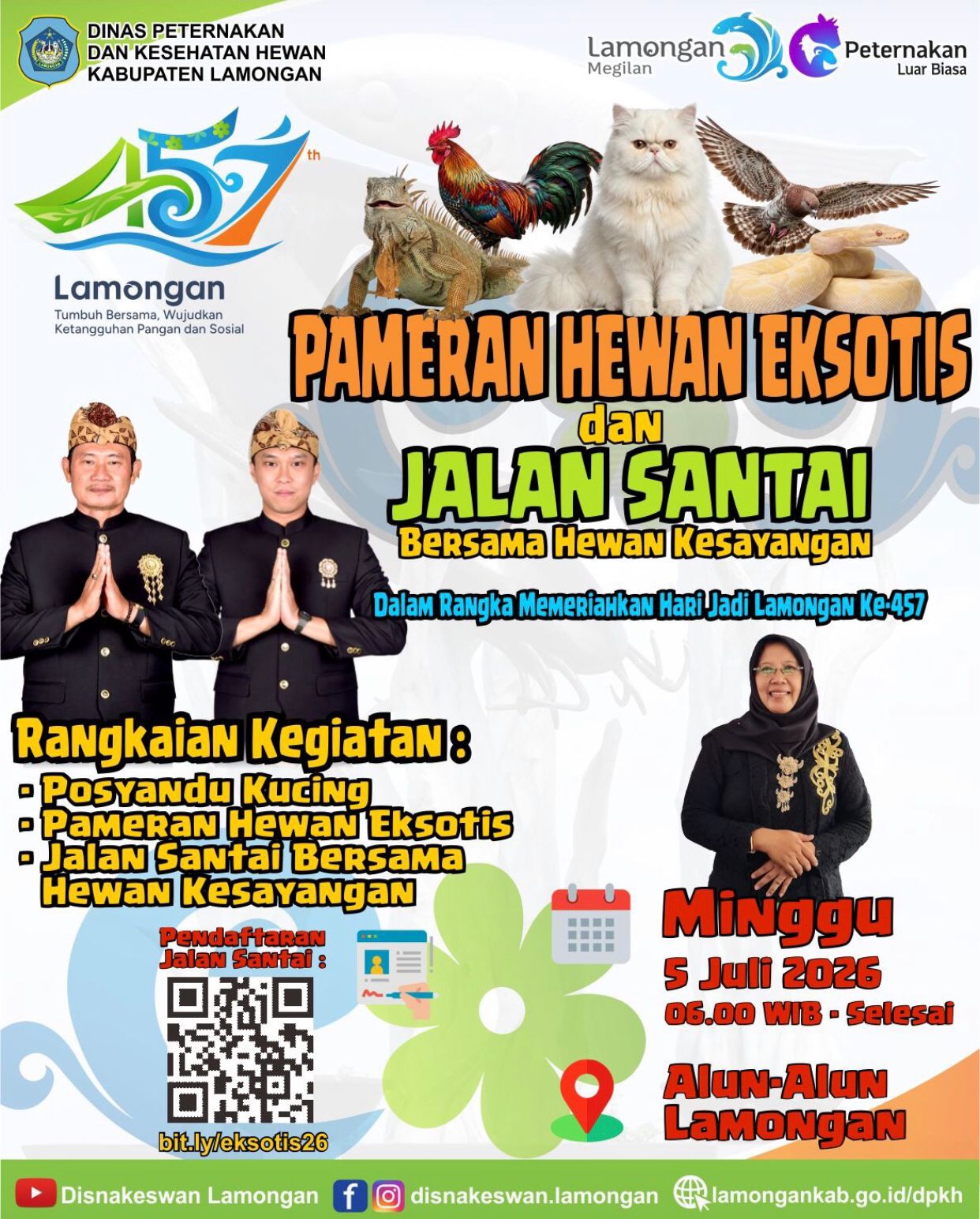 Foto: Pameran Hewan Eksotis dan Jalan Santai Bersama Hewan Kesayangan