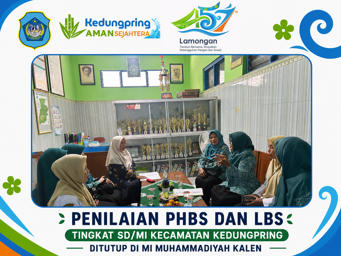 Foto: Penilaian PHBS dan LBS Tingkat SD/MI Kecamatan Kedungpring Ditutup di MI Muhammadiyah Kalen