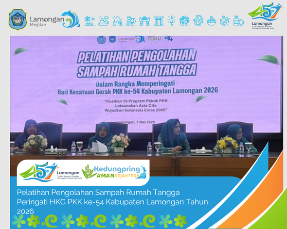 Foto: Pelatihan Pengolahan Sampah Rumah Tangga Peringati HKG PKK ke-54 Kabupaten Lamongan Tahun 2026