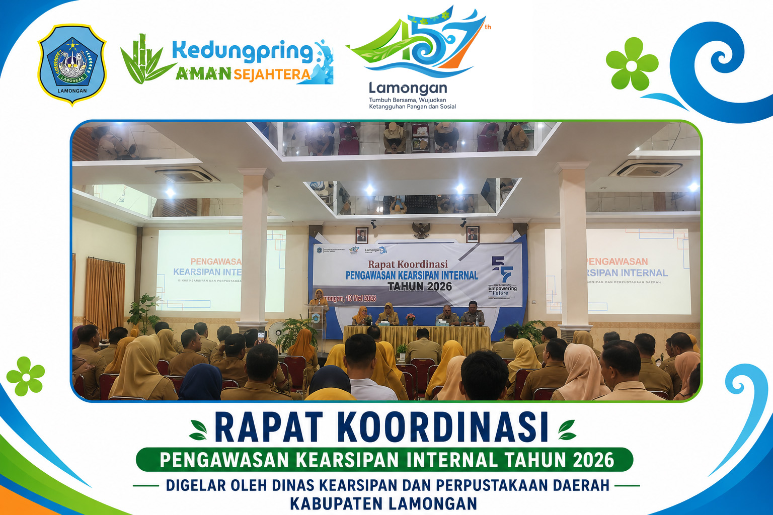 Foto: Rapat Koordinasi Pengawasan Kearsipan Internal Tahun 2026 Digelar oleh Dinas Kearsipan dan Perpustakaan Daerah Kabupaten Lamongan
