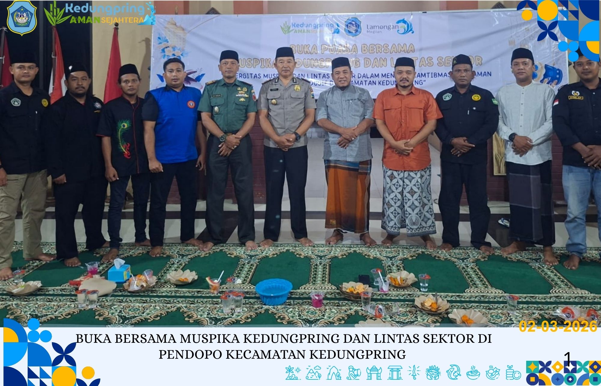 Foto: BUKA BERSAMA MUSPIKA KEDUNGPRING DAN LINTAS SEKTOR DI PENDOPO KECAMATAN KEDUNGPRING