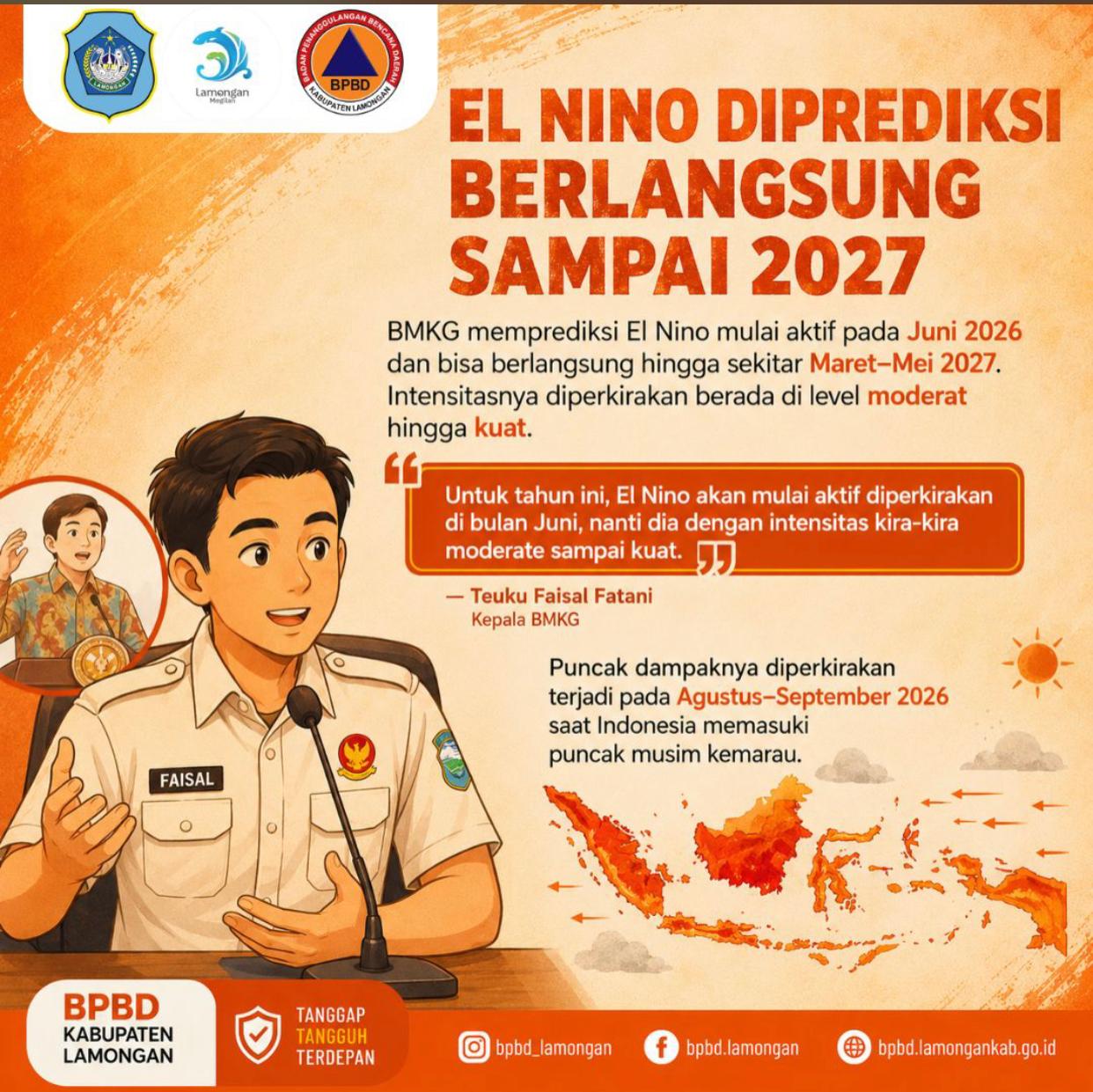 Foto: Peringatan BPBD Kabupaten Lamongan
