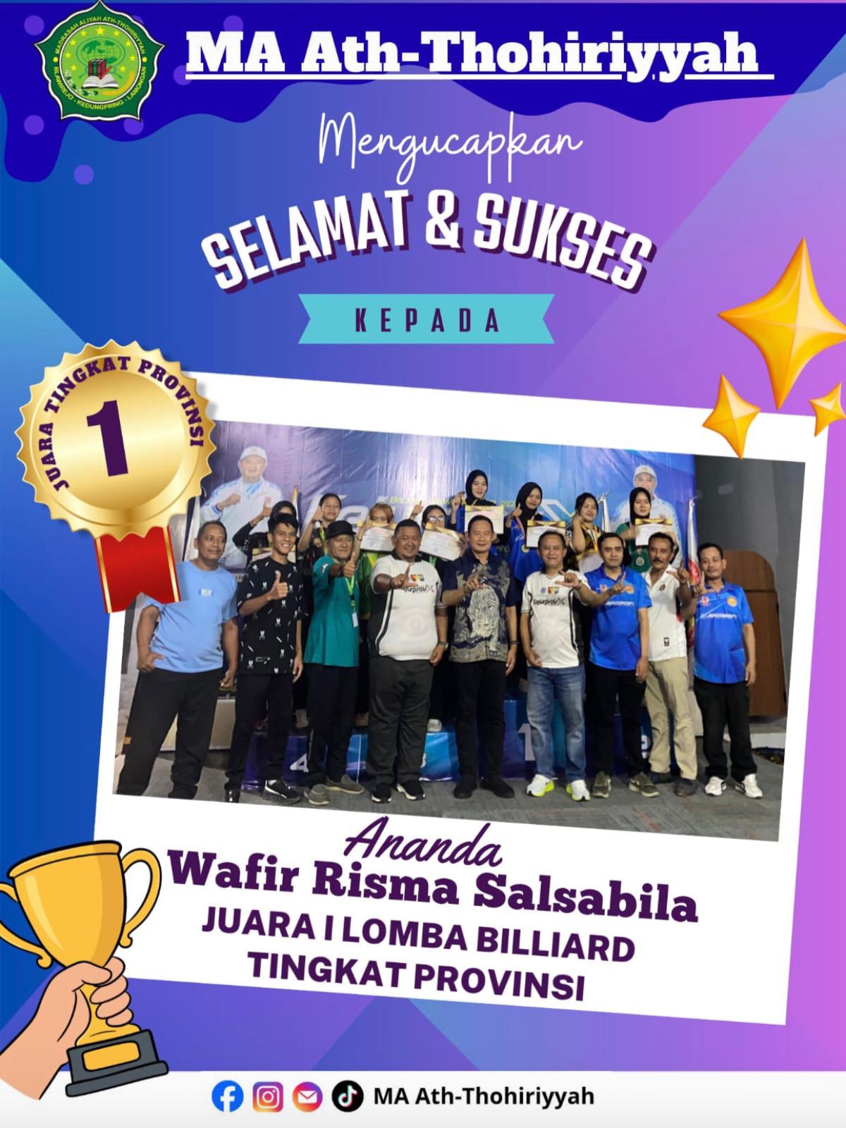 Foto: Selamat dan Sukses Wafir Risma Salsabila